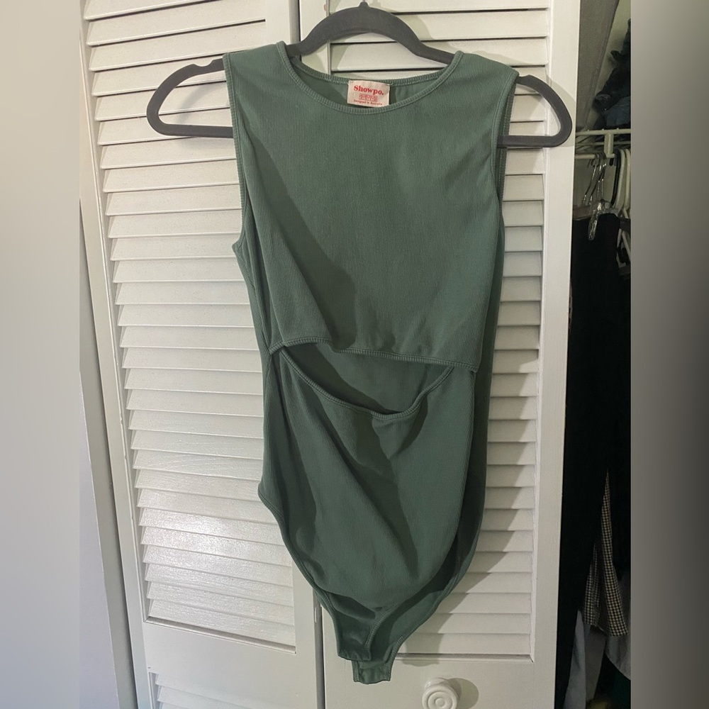 Showpo Green Keyhole Bodysuit - size 10